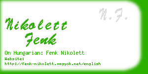 nikolett fenk business card